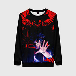 Свитшот женский Аста и его черный демон Черный клевер, цвет: 3D-черный