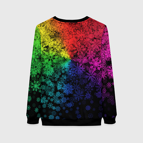 Женский свитшот POPPY PLAYTIME НОВОГОДНИЙ ПОППИ ПЛЕЙТАЙМ / 3D-Черный – фото 2