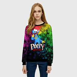 Свитшот женский POPPY PLAYTIME НОВОГОДНИЙ ПОППИ ПЛЕЙТАЙМ, цвет: 3D-черный — фото 2