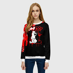 Свитшот женский Monokuma Снежинки, цвет: 3D-белый — фото 2