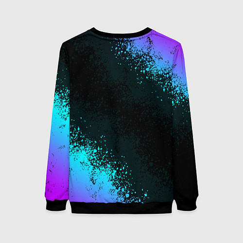 Женский свитшот CS GO NEON SYMBOL STYLE SKIN КС ГО НЕОН / 3D-Черный – фото 2