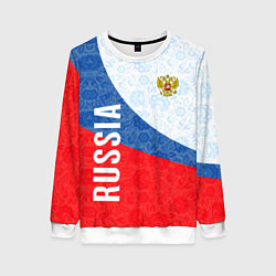 Свитшот женский RUSSIA SPORT STYLE РОССИЯ СПОРТИВНЫЙ СТИЛЬ, цвет: 3D-белый