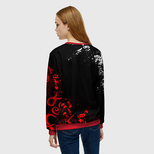 Женский свитшот WALHALLA TEAM LOGOBOMBING TOKYO REVENGERS / 3D-Красный – фото 4
