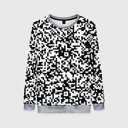 Свитшот женский Стиль QR код, цвет: 3D-меланж