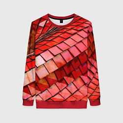 Женский свитшот Красная спартаковская чешуя