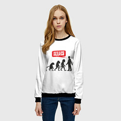 Свитшот женский Хватит за мной ходить,обезьяны, цвет: 3D-черный — фото 2