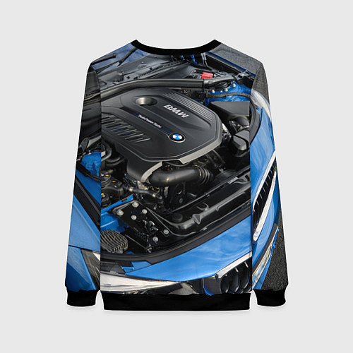 Женский свитшот BMW Engine Twin Power Turbo / 3D-Черный – фото 2