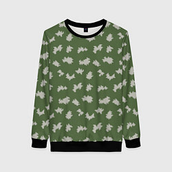 Свитшот женский Камуфляж: берёзка, цвет: 3D-черный