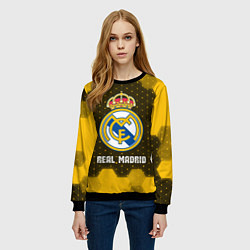 Свитшот женский РЕАЛ МАДРИД Real Madrid Графика, цвет: 3D-черный — фото 2