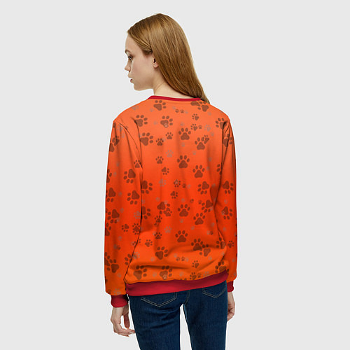 Женский свитшот Kot da Vinci / 3D-Красный – фото 4