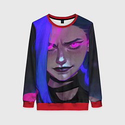 Свитшот женский League Of Legends Arcane ДЖИНКС Jinx Powder, цвет: 3D-красный