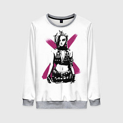 Свитшот женский Arcane League Of Legends - Джинкс, цвет: 3D-меланж