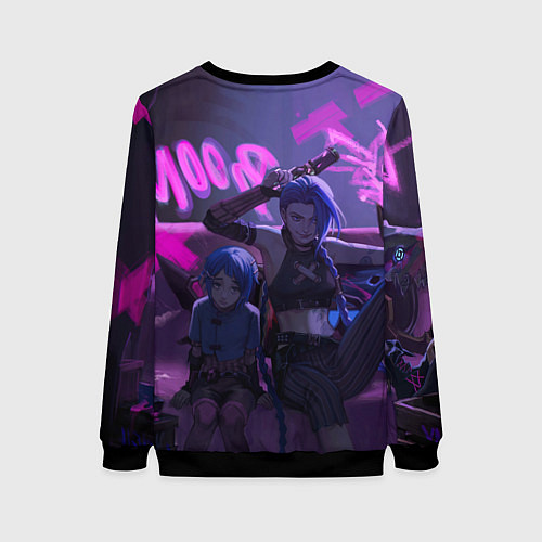 Женский свитшот Джинкс Паудер - Jinx Powder / 3D-Черный – фото 2
