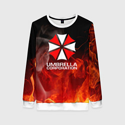 Женский свитшот Umbrella Corporation пламя