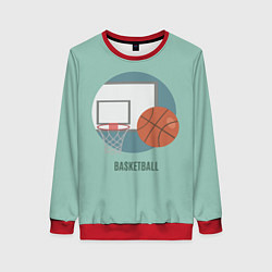 Свитшот женский Basketball Спорт, цвет: 3D-красный