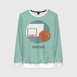 Свитшот женский Basketball Спорт, цвет: 3D-белый