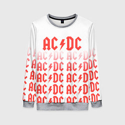 Свитшот женский Acdc Паттерн, цвет: 3D-меланж