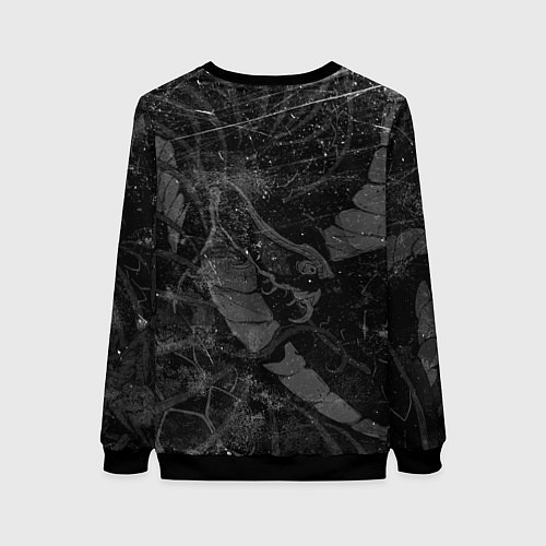 Женский свитшот Токийский Гуль Канеки Кен ЧБ / 3D-Черный – фото 2