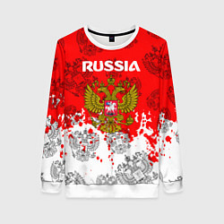 Женский свитшот Russia Паттерн Гербов