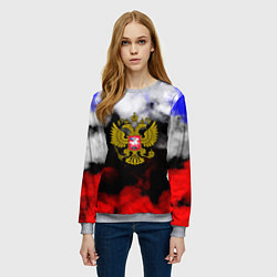 Свитшот женский Russia Облока, цвет: 3D-меланж — фото 2