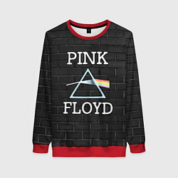 Свитшот женский PINK FLOYD LOGO - ПИНК ФЛОЙД ЛОГОТИП, цвет: 3D-красный