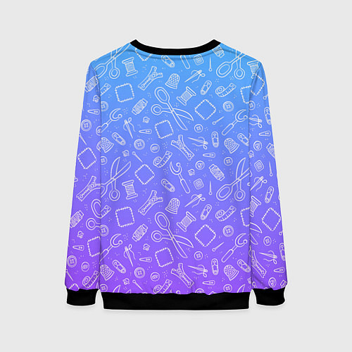 Женский свитшот Эта фарфоровая кукла влюбилась / 3D-Черный – фото 2