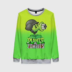 Свитшот женский Plants vs Zombies - Горохомёт, цвет: 3D-меланж