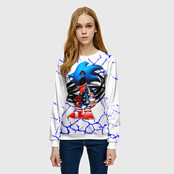 Свитшот женский СОНИК EXE ТЕМНЫЙ СОНИК, цвет: 3D-белый — фото 2