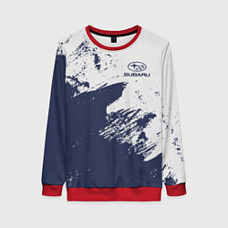 Свитшот женский Subaru - Текстура, цвет: 3D-красный