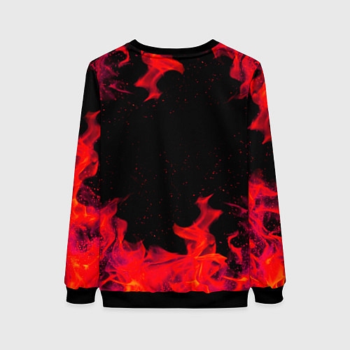 Женский свитшот Mitsubishi пламя огня / 3D-Черный – фото 2