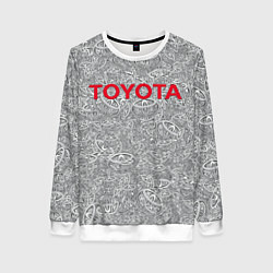 Свитшот женский TOYOTA PATTERN LOGO Z, цвет: 3D-белый