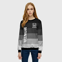 Свитшот женский Honda Хонда, цвет: 3D-черный — фото 2