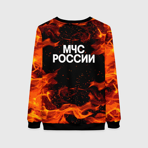 Женский свитшот МЧС РОССИИ ОГОНЬ / 3D-Черный – фото 2