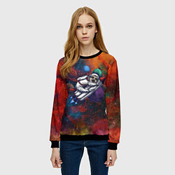 Свитшот женский Космический ленивец Space Sloth, цвет: 3D-черный — фото 2