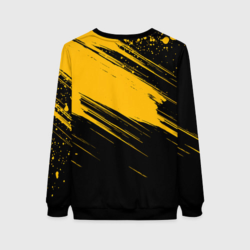 Женский свитшот Black and yellow grunge / 3D-Черный – фото 2