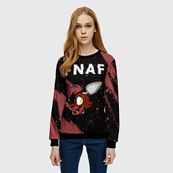 Свитшот женский FIVE NIGHTS AT FREDDYS - ФОКСИ Краска, цвет: 3D-черный — фото 2