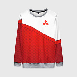 Свитшот женский Митсубиси Mitsubishi LOGO, цвет: 3D-меланж