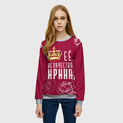 Свитшот женский Её величество Прекрасная, цвет: 3D-меланж — фото 2