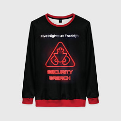 Свитшот женский Five Nights at Freddys: Security Breach logo, цвет: 3D-красный