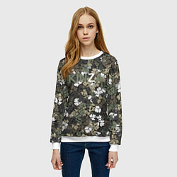 Свитшот женский KINZA камуфляж, цвет: 3D-белый — фото 2