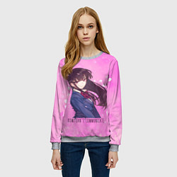 Свитшот женский Komi cant communicate, цвет: 3D-меланж — фото 2