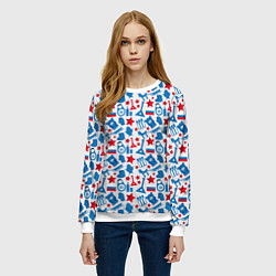 Свитшот женский Русский Символизм, цвет: 3D-белый — фото 2