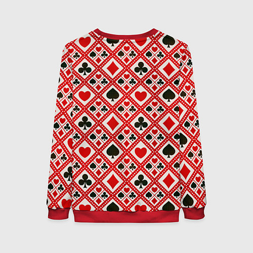 Женский свитшот Масти Карточные / 3D-Красный – фото 2