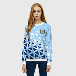 Свитшот женский Сборная Аргентины футбол, цвет: 3D-белый — фото 2