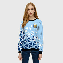 Свитшот женский Сборная Аргентины футбол, цвет: 3D-черный — фото 2