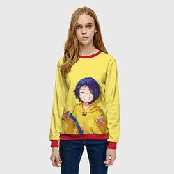 Свитшот женский ПРИОРИТЕТ ЧУДО-ЯЙЦА ОТО АЙ, цвет: 3D-красный — фото 2