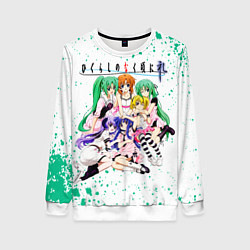 Свитшот женский Когда плачут цикады: Карма, персонажи, цвет: 3D-белый