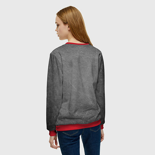 Женский свитшот ЯГУАР / 3D-Красный – фото 4