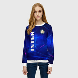 Свитшот женский Inter abstraction, цвет: 3D-белый — фото 2