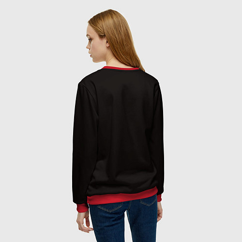 Женский свитшот Five Nights at Freddys - мишка Фредди / 3D-Красный – фото 4